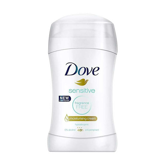 استیک ضد تعریق زنانه داو Dove مدل sensitive fragrance FREE قدرت 48 ساعته وزن  40 گرم