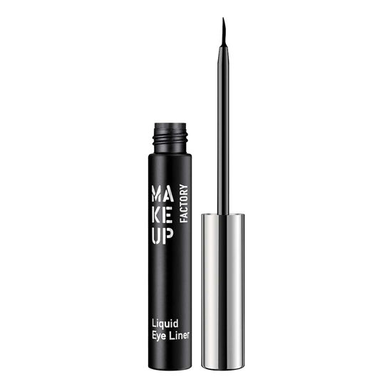 خط چشم مایع شماره 01 بادوام بابرس مویی حرفه ای میکاپ فکتوری MAKEUPFACTORY مدل Liquid Eye Liner حجم 4 میل