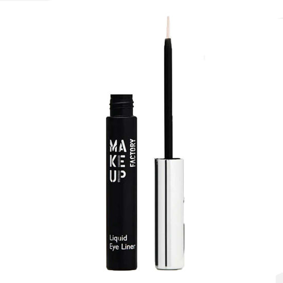 خط چشم مایع شماره 50 بادوام بابرس مویی حرفه ای میکاپ فکتوری MAKEUPFACTORY مدل Liquid Eye Liner حجم 4 میل