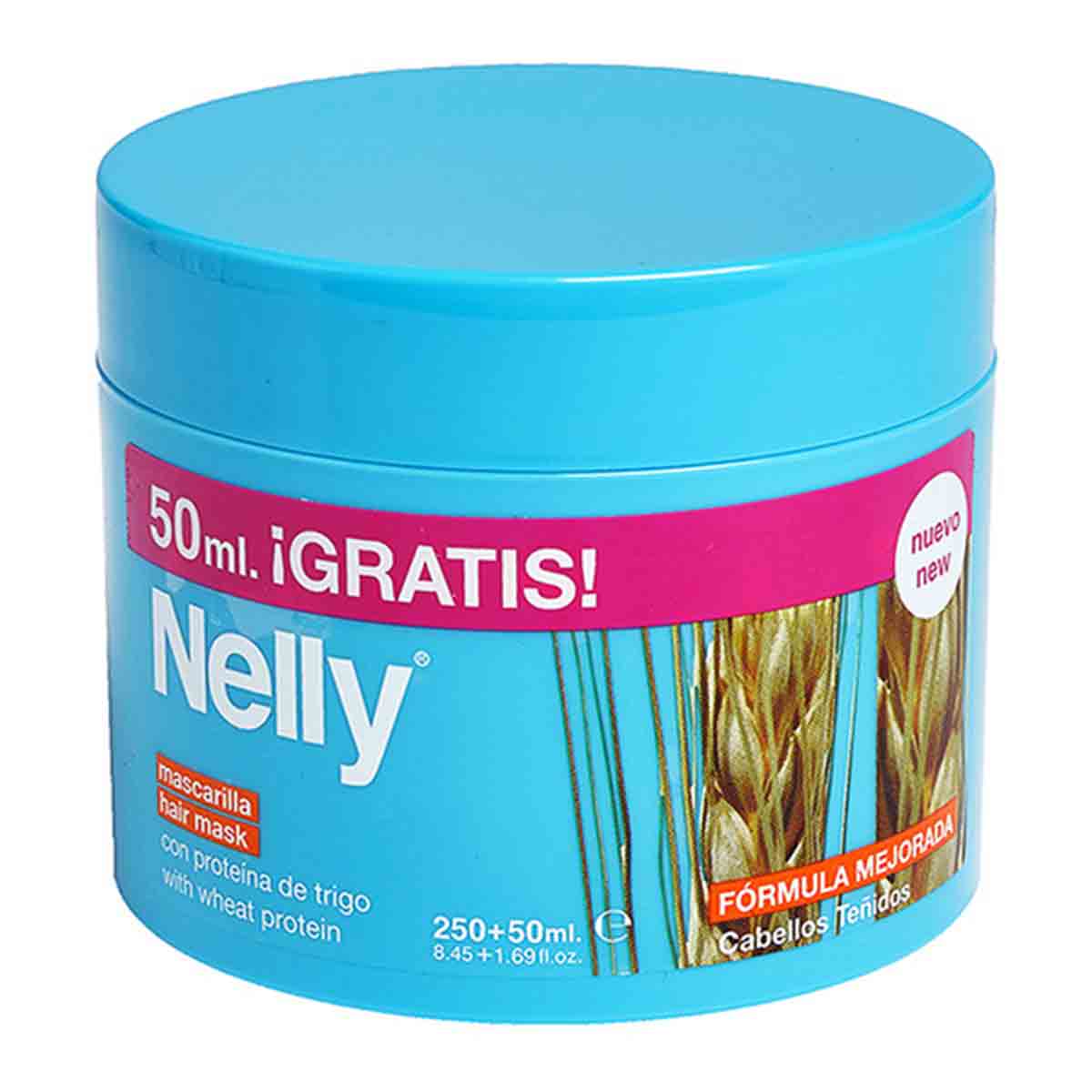 ماسک تقویت کننده و تثبیت کننده موهای رنگ شده نلی NELLY مدل With Wheat Protein حجم 300 میل