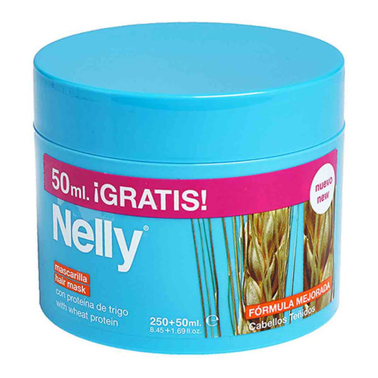 ماسک تقویت کننده و تثبیت کننده موهای رنگ شده نلی NELLY مدل With Wheat Protein حجم 300 میل