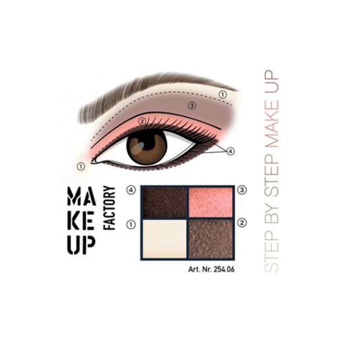 سایه چهار رنگ شماره 06A میکاپ فکتوری MAKEUP FACTORY وزن 1.1×2 + 1.3×2 گرم