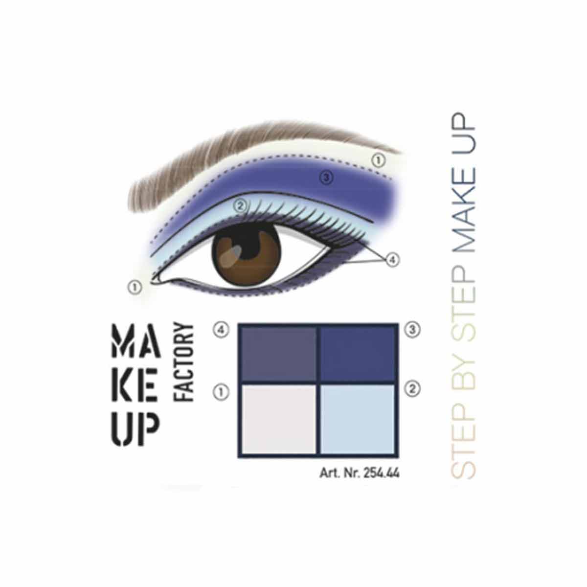 سایه چهار رنگ شماره 44 میکاپ فکتوری MAKEUP FACTORY وزن 1.1×2 + 1.3×2 گرم