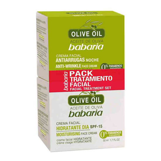 پک کرم ضد چروک و مرطوب کننده صورت باباریا babaria مدل زیتون OLIV OIL بسته 2 عددی