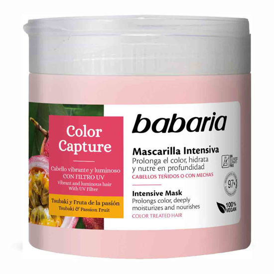 ماسک تثبیت کننده رنگ مو باباریا babaria مدل Color Capture مناسب موهای رنگ شده حجم 400 میل