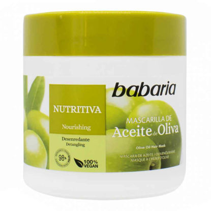 ماسک مغذی و آبرسان مو باباریا babaria مدل Olive Oil مناسب موهای خشک با عصاره زیتون حجم 400 میل