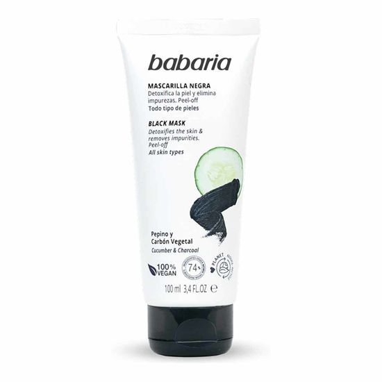 ماسک صورت زغال (ذغال) سیاه باباریا babaria مدل BLACK MASK حجم 100 میل