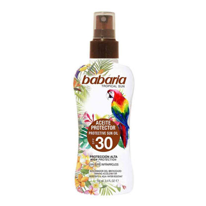 روغن برنز Spf 30 باباریا babaria مدل تروپیکال TROPICAL حجم 100 میل 