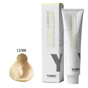 رنگ مو ایلوژنیست شماره 12/00 یانسی YUNSEY مدل  LIGHENER by ILUSIONYST فوق روشن کننده رنگ طبیعی حجم 60 میل