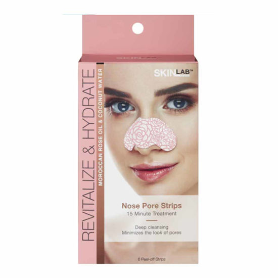 چسب بینی اسکین لب SKINLAB مدل رز مراکشی Nose Pore Strips بسته 6 عددی