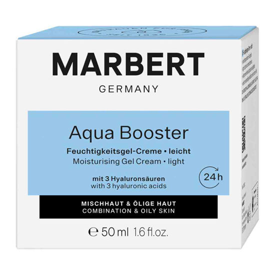 ژل کرم مرطوب کننده ماربرت MARBERT مدل 24h Aqua Booster مناسب پوست چرب و مختلط حجم 50 میل