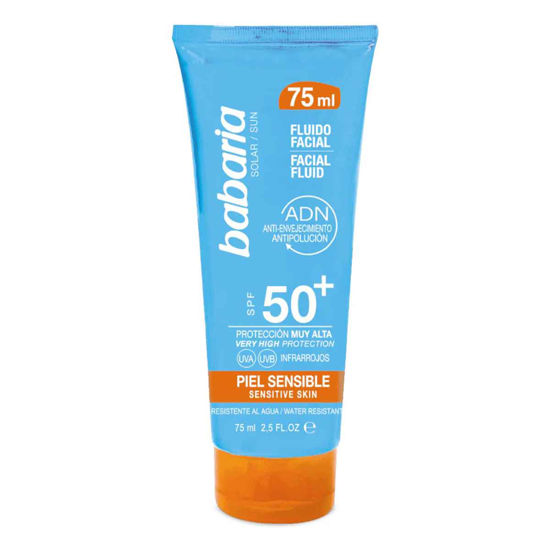 ضد آفتاب پوست حساس +SPF 50 باباریا babaria حجم 75 میل