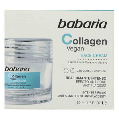 کرم سفت کننده و ضد چروک صورت باباریا babaria مدل کلاژن COLLAGEN VEGAN حجم 50 میل