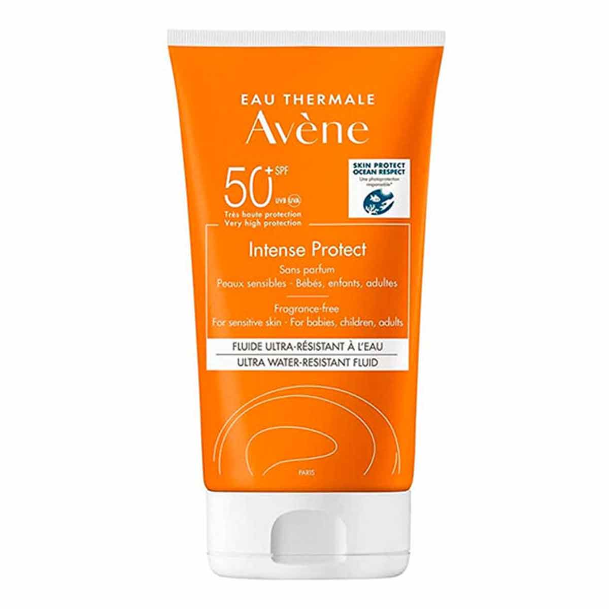 ضد آفتاب اون AVENE مدل اینتنس پروتکت Intense Protect حاوی +SPF 50 مناسب پوست حساس حجم 150 میل