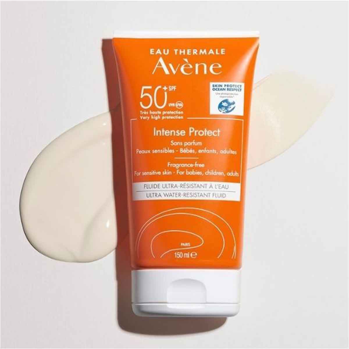 ضد آفتاب اون AVENE مدل اینتنس پروتکت Intense Protect حاوی +SPF 50 مناسب پوست حساس حجم 150 میل