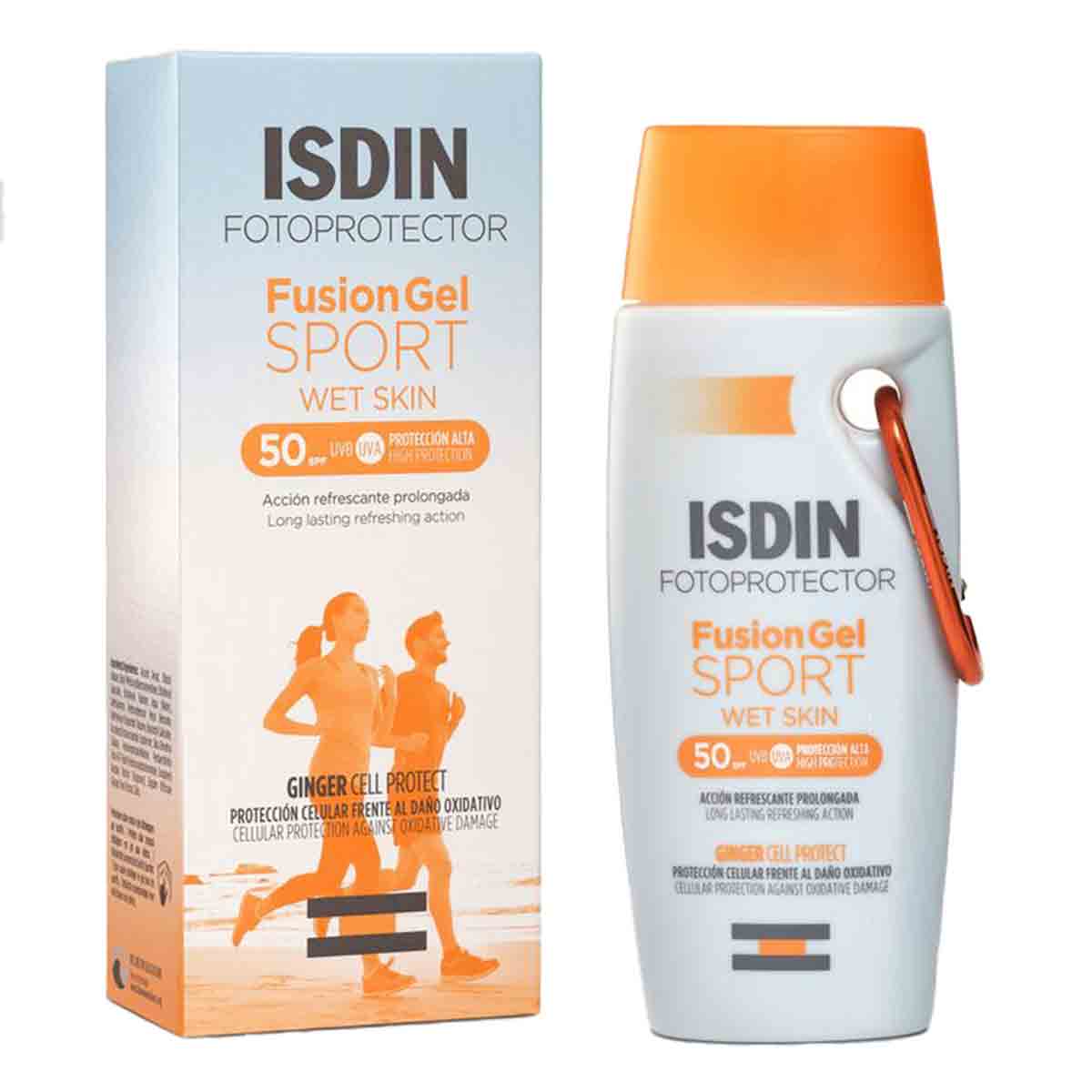 ژل ضد آفتاب بدن ایزدین ISDIN مدل فیوژن ژل اسپرت Fusion Gel SPORT حجم 100 میل 