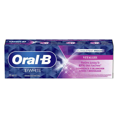 خمیر داندان اورال بی Oral-B مدل 3D WHITE حجم 75 میل