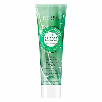 کرم مرطوب کننده دست و ناخن اولاین EVELINE مدل آلوورا Bio aloe حجم 100 میل 