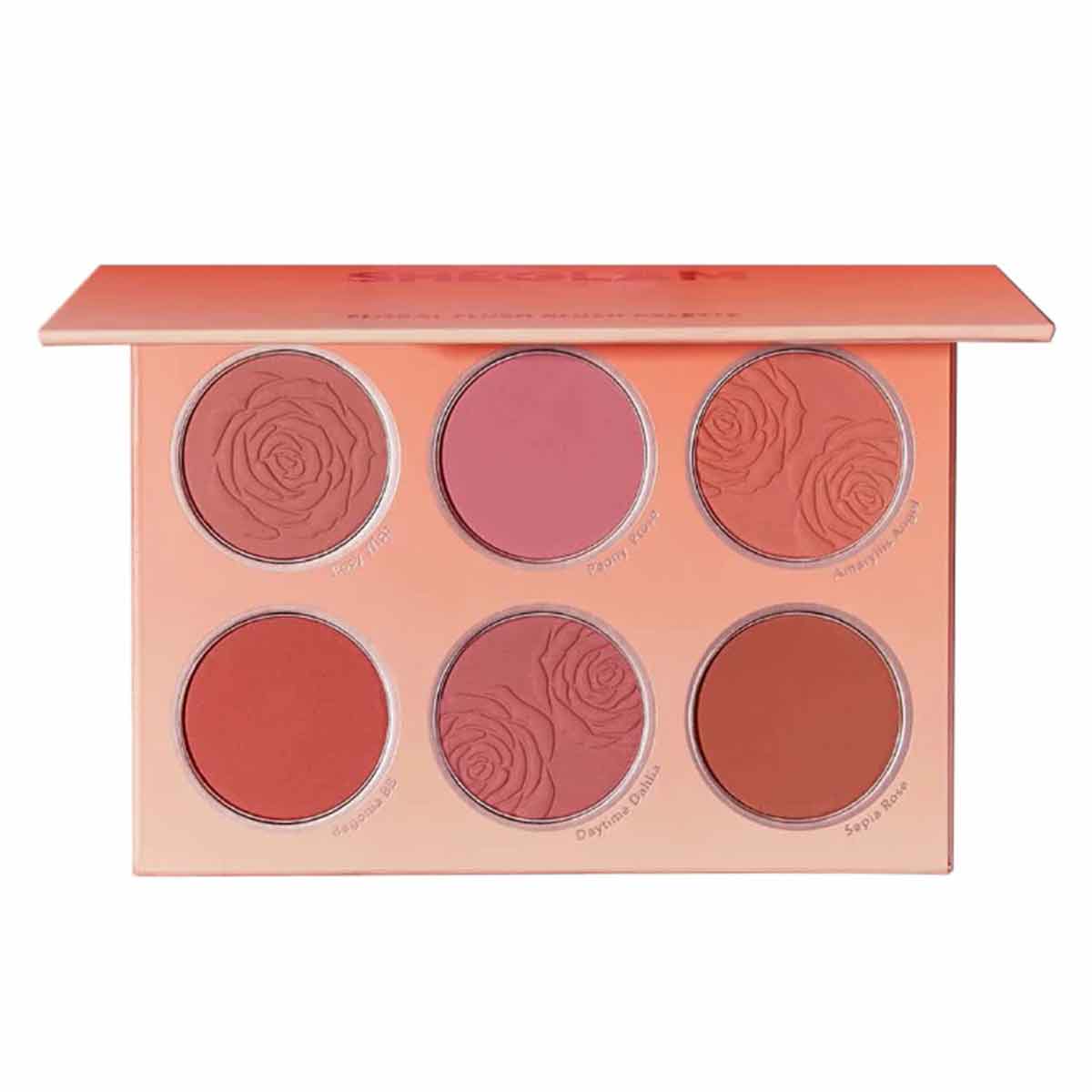 پالت رژگونه 6 رنگ شیگلم SHEGLAM مدل FLORAL FLUSH BLUSH PALETTE وزن 18 گرم 