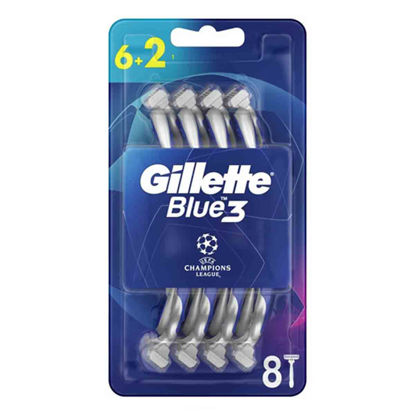 تیغ اصلاح صورت ژیلت Gillette مدل blue 3 بسته 8 عددی