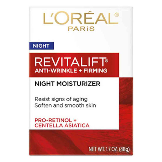 کرم ضد چروک و مرطوب کننده شب لورال L'Oréal سری REVITALIFT وزن 48 گرم