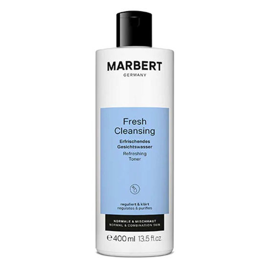 تونر روشن کننده و مرطوب کننده پوست ماربرت MARBERT مدل Fresh Cleansing مناسب پوست نرمال و مختلط حجم 400 میل