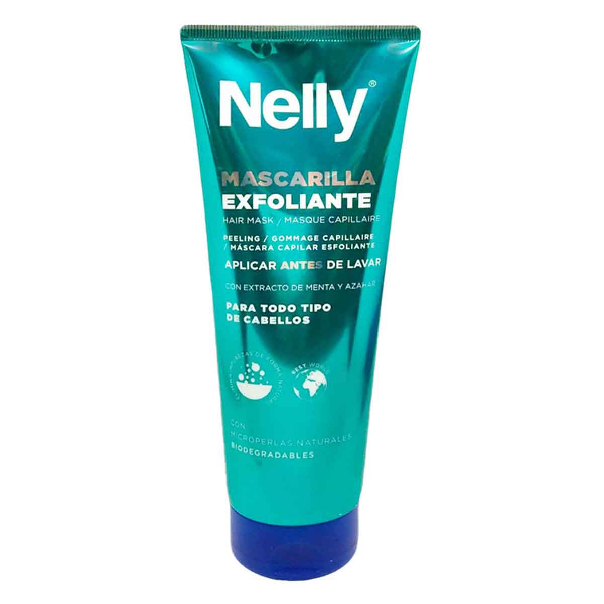 ماسک مو لایه بردار نلی NELLY مدل EXFOLIANTE مناسب موهای چرب و دارای شوره حجم 250 میل 