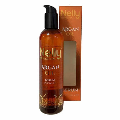  سرم مو روغن آرگان نلی پروفشنال NELLY مدل ARGAN OIL SERUM مناسب انواع مو حجم 300 میل 