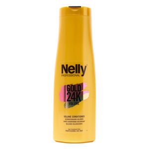 نرم کننده مو نلی پروفشنال NELLY مدل حجم دهنده GOLD 24K VOLUME حجم 400 میل