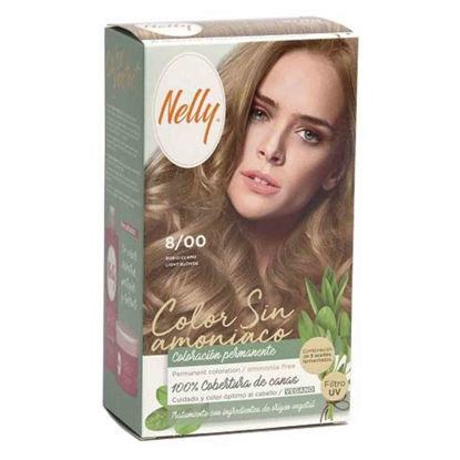 کیت رنگ مو بدون آمونیاک نلی NELLY مدل ammonia free شماره 8/00