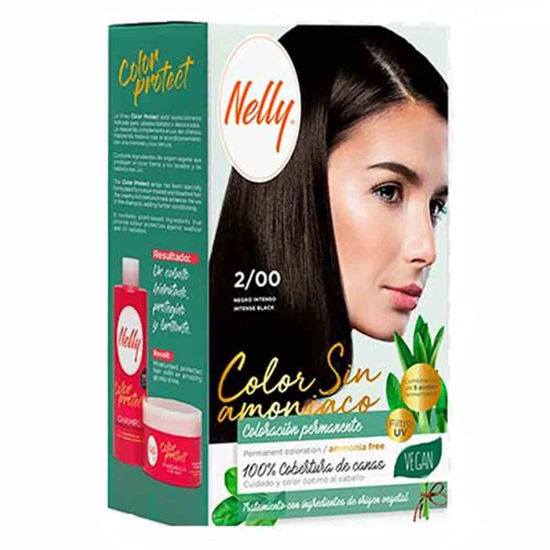 کیت رنگ مو بدون آمونیاک نلی NELLY مدل ammonia free شماره 2/00