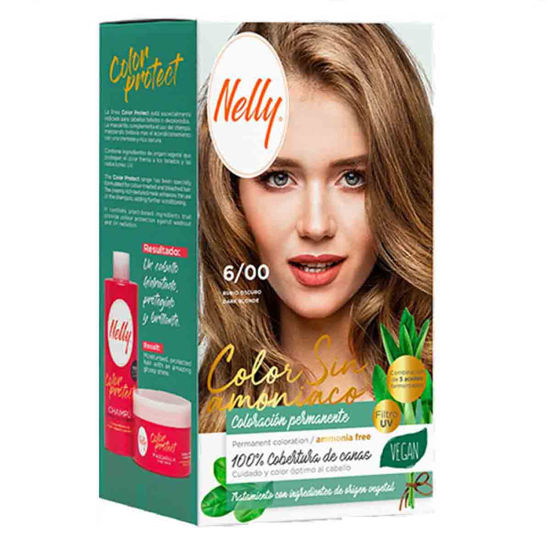 کیت رنگ مو بدون آمونیاک نلی NELLY مدل ammonia free شماره 6/00