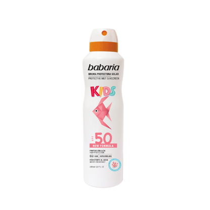اسپری ضد آفتاب کودک باباریا babaria حاوی SPF 50 حجم 200 میل