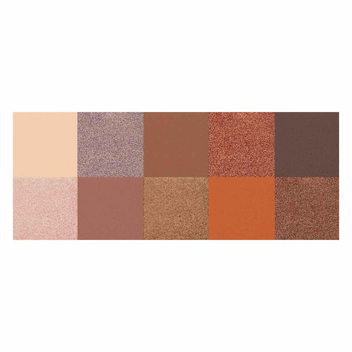  پالت سایه 10 رنگ شماره 20 میکاپ فکتوری MAKEUP FACTORY مدل Touch of Bronze حجم 16 گرم 