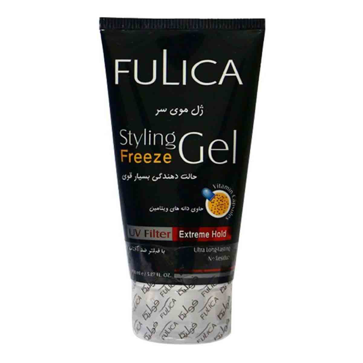ژل موی سر فولیکا Fulica حالت دهنده بسیارقوی حجم 150 گرمی