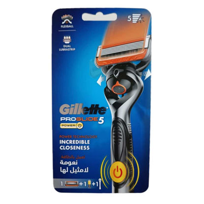  خود تراش باطری خور 5 لبه ژیلت GILLETTE مدل پروگلاید پاور PROGLIDE POWER بسته 1 عددی