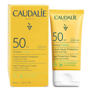 کرم ضد آفتاب ضد چروک SPF50 کدلی Caudalie مدل Vinosun Protect حجم 50 میل