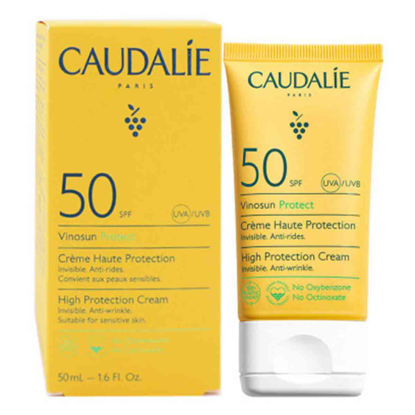 کرم ضد آفتاب ضد چروک SPF50 کدلی Caudalie مدل Vinosun Protect حجم 50 میل
