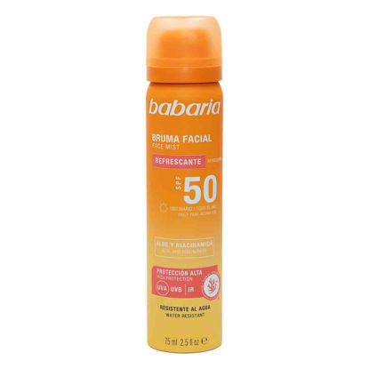 اسپری ضد آفتاب صورت باباریا babaria حاوی SPF 50 حجم 75 میل