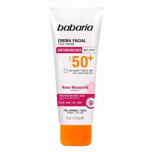 ضد آفتاب بدون رنگ Spf 50 PLUS باباریا babaria حاوی ضد چروک ،ضد لک حجم 75 میل