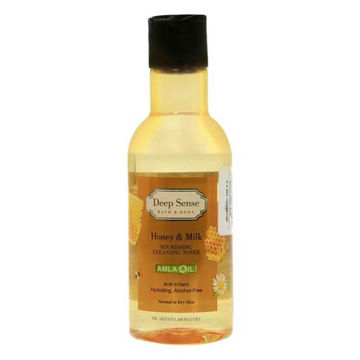 تونر پاک کننده و مرطوب کننده پوست دیپ سنس DEEP SENSE حاوی شیر و عسل حجم 160 میل