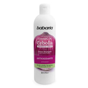 شامپو تقویت کننده باباریا babaria مدل پیاز Onion محرک ریشه مو و محافظت کننده رنگ مو مناسب انواع مو حجم 300 میل