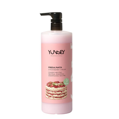 شامپو روزانه و طبیعی PH خنثی برای انواع مو یانسی YUNSEY مدل Aromatica با رایحه خامه و توت فرنگی حجم 1000 میل