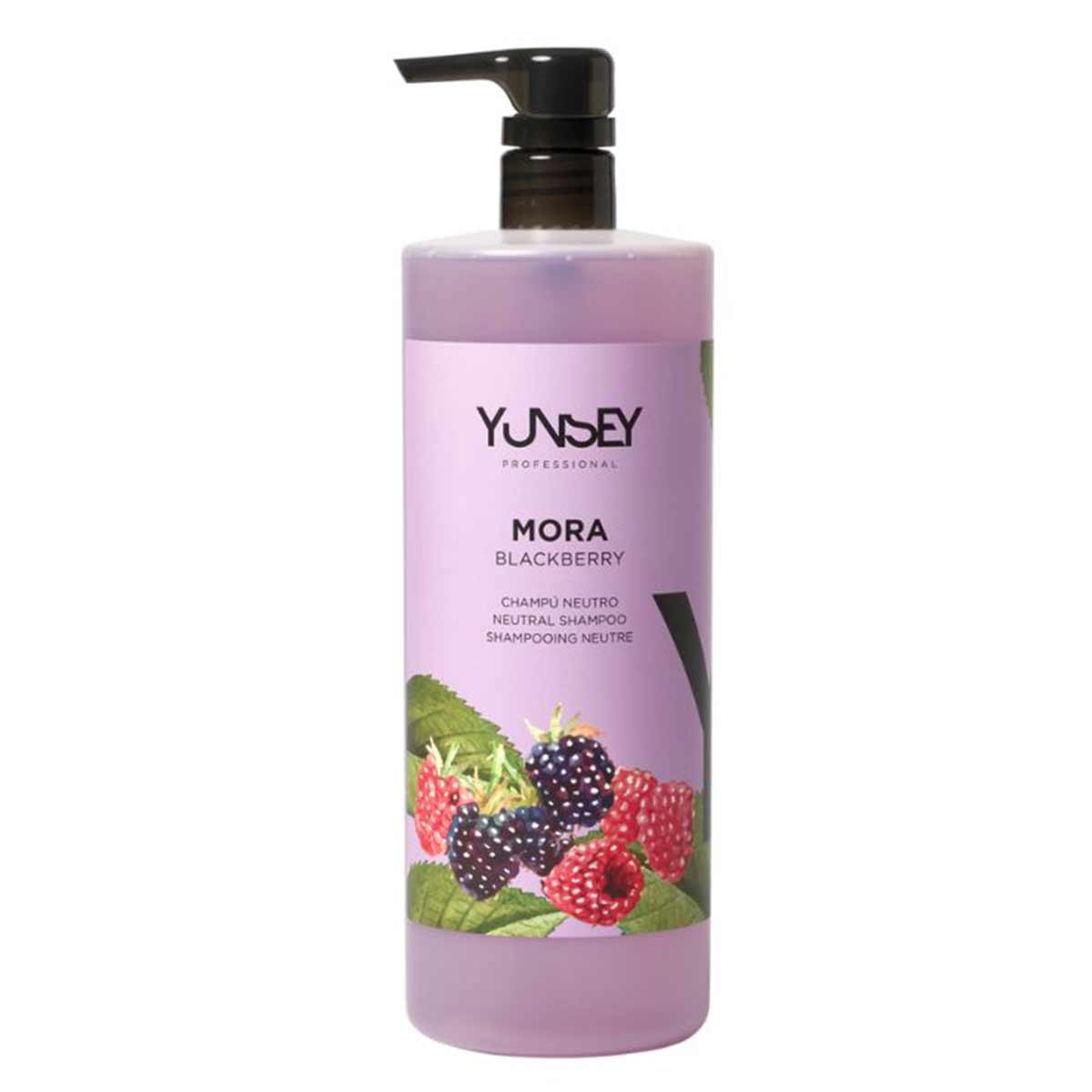 شامپو روزانه و طبیعی PH خنثی برای انواع مو یانسی YUNSEY مدل Aromatica با رایحه بلک بری ( تمشک ) حجم 1000 میل