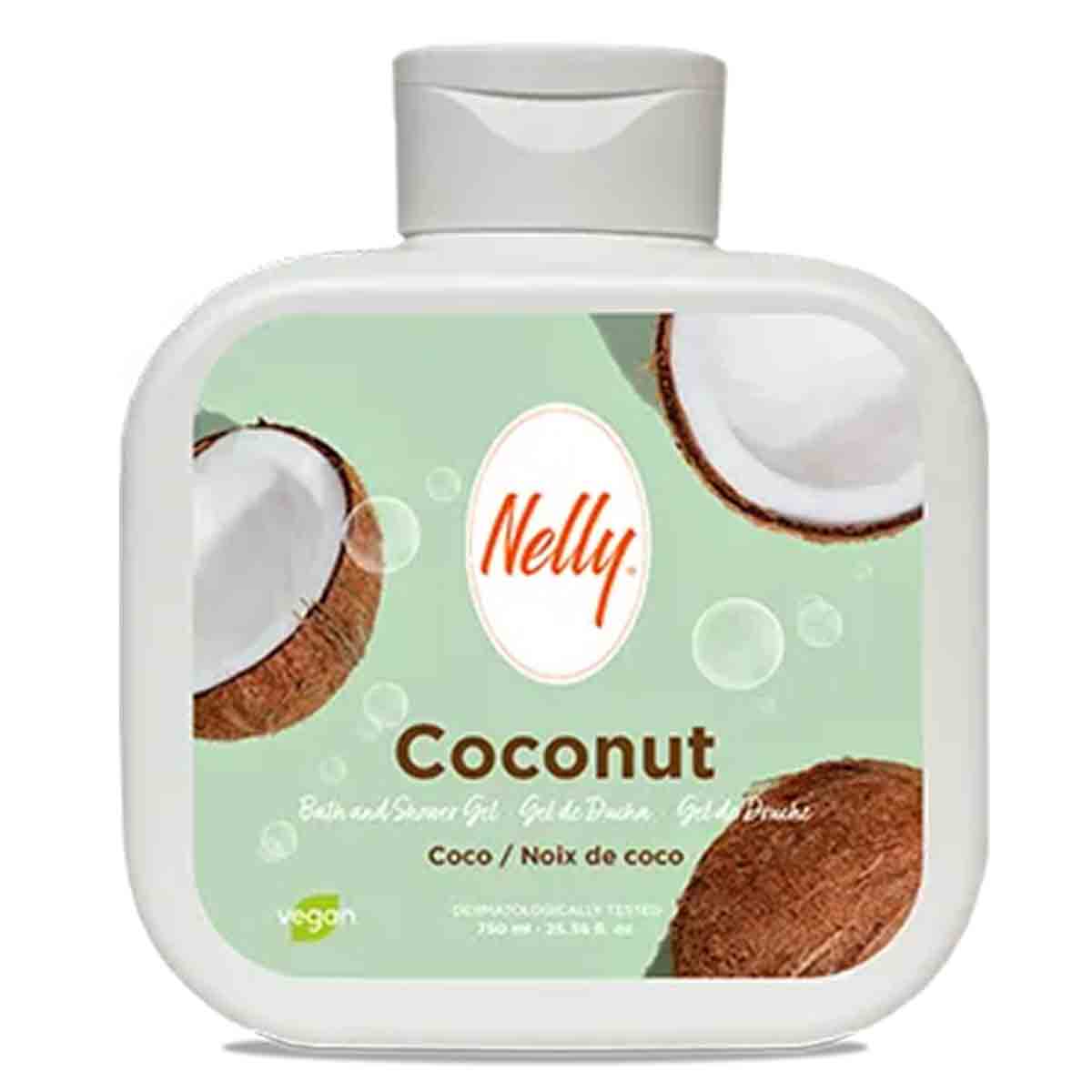 شامپو بدن با رایحه نارگیل نلی Nelly مدل Coconut حجم 750 میل