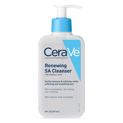 ژل شستشوی صورت لایه بردار سراوی Cerave مدل SA Smoothing Aleanser مناسب پوست نرمال حجم 237 میل