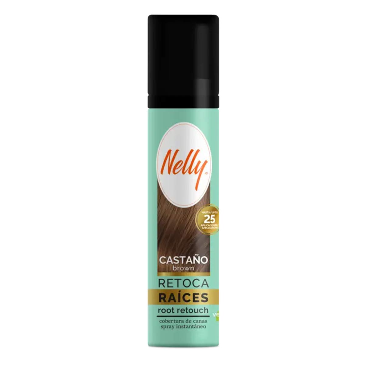 اسپری کانسیلر و رنگ ریشه مو نلی Nelly مدل TOUCH UP رنگ قهوه ای حجم 75 میل