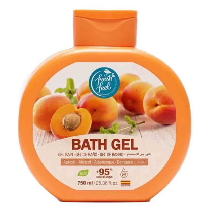 شامپو بدن فرش فیل Fresh Feel حاوی عصاره زرد آلو مناسب انواع پوست حجم 750 میل