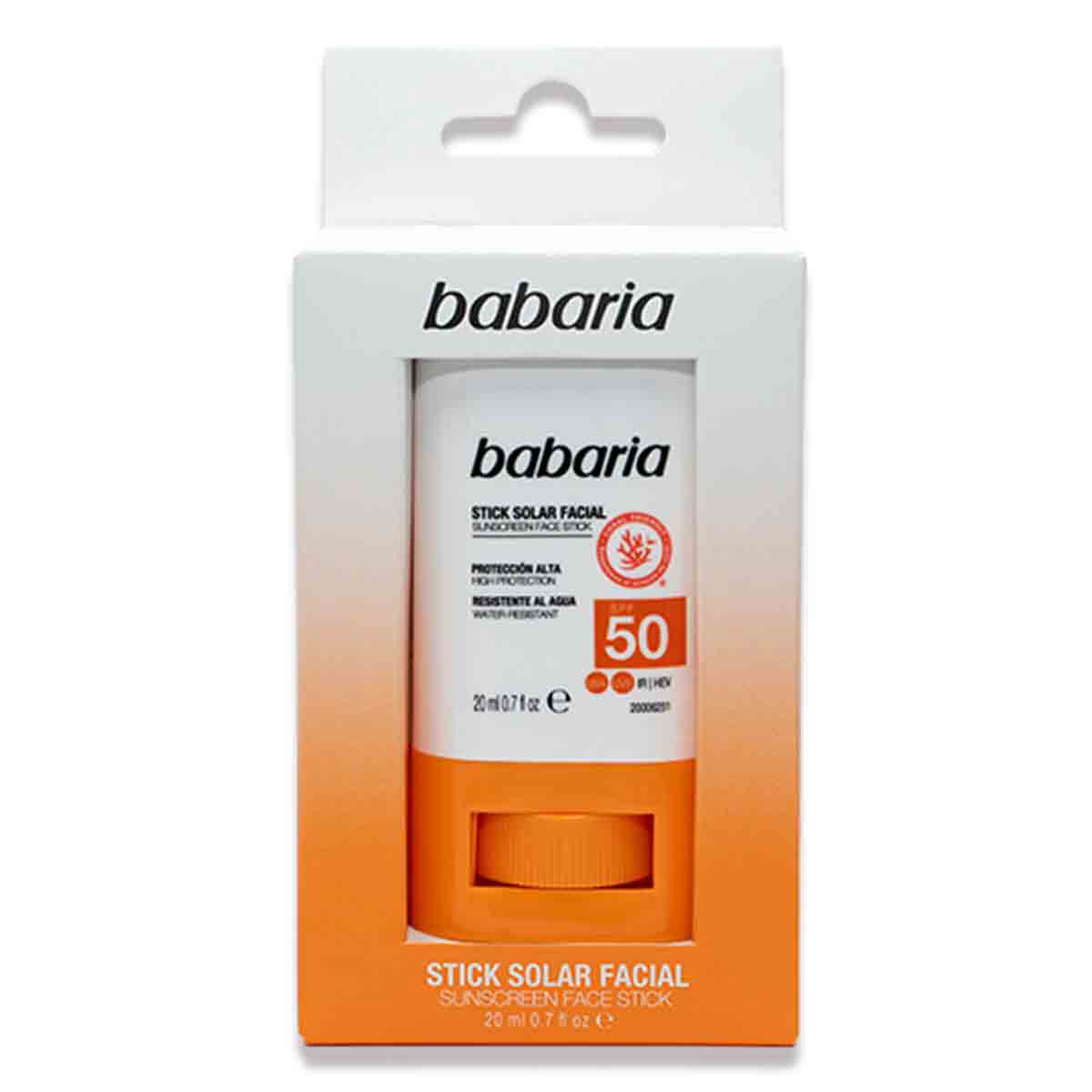 ضد آفتاب استیکی SPF50 باباریا babaria مناسب پوست های حساس وزن 20 گرم