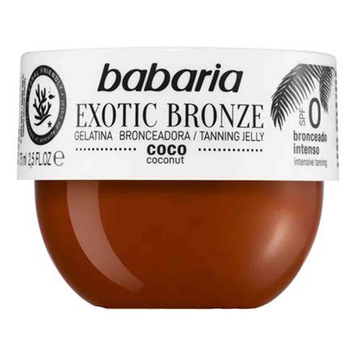 ژلاتین برنز نارگیل spf0 باباریا babaria حجم 75 میلی لیتر